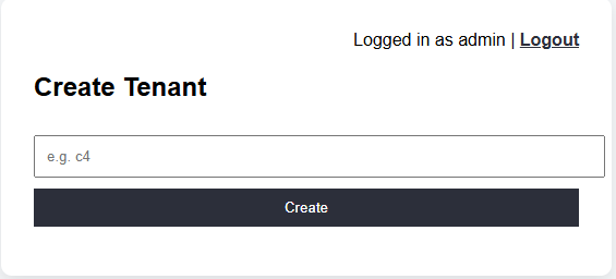 Create Tenant